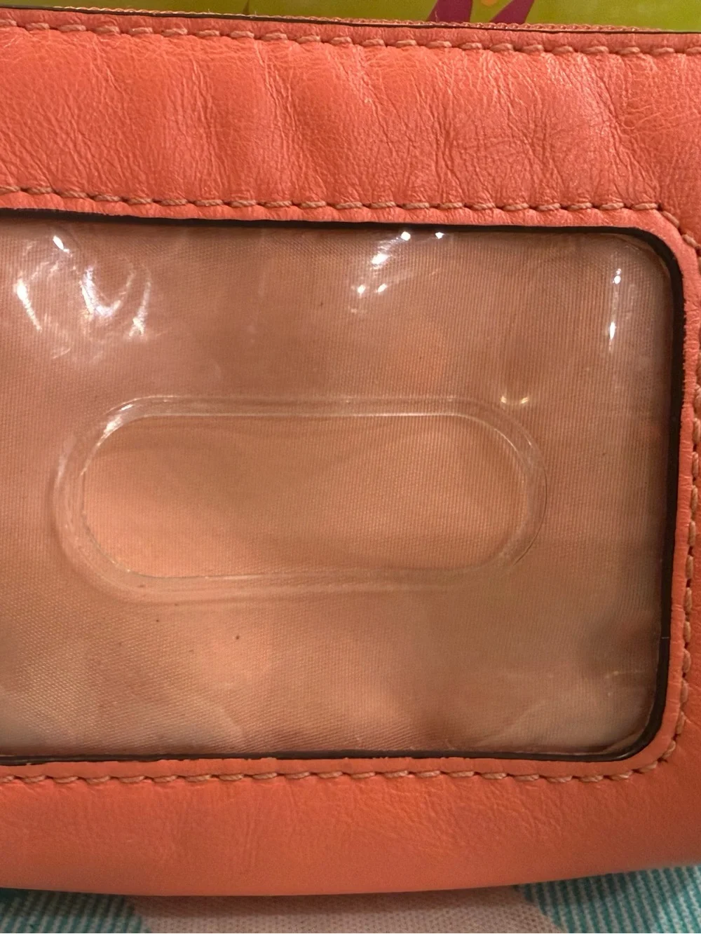 Coach Small Leather mini Wallet - Coral Y2K
